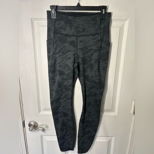 The North Face W Sunset Jacquard Leggings. Black. Womens size Medium. UPF 40+